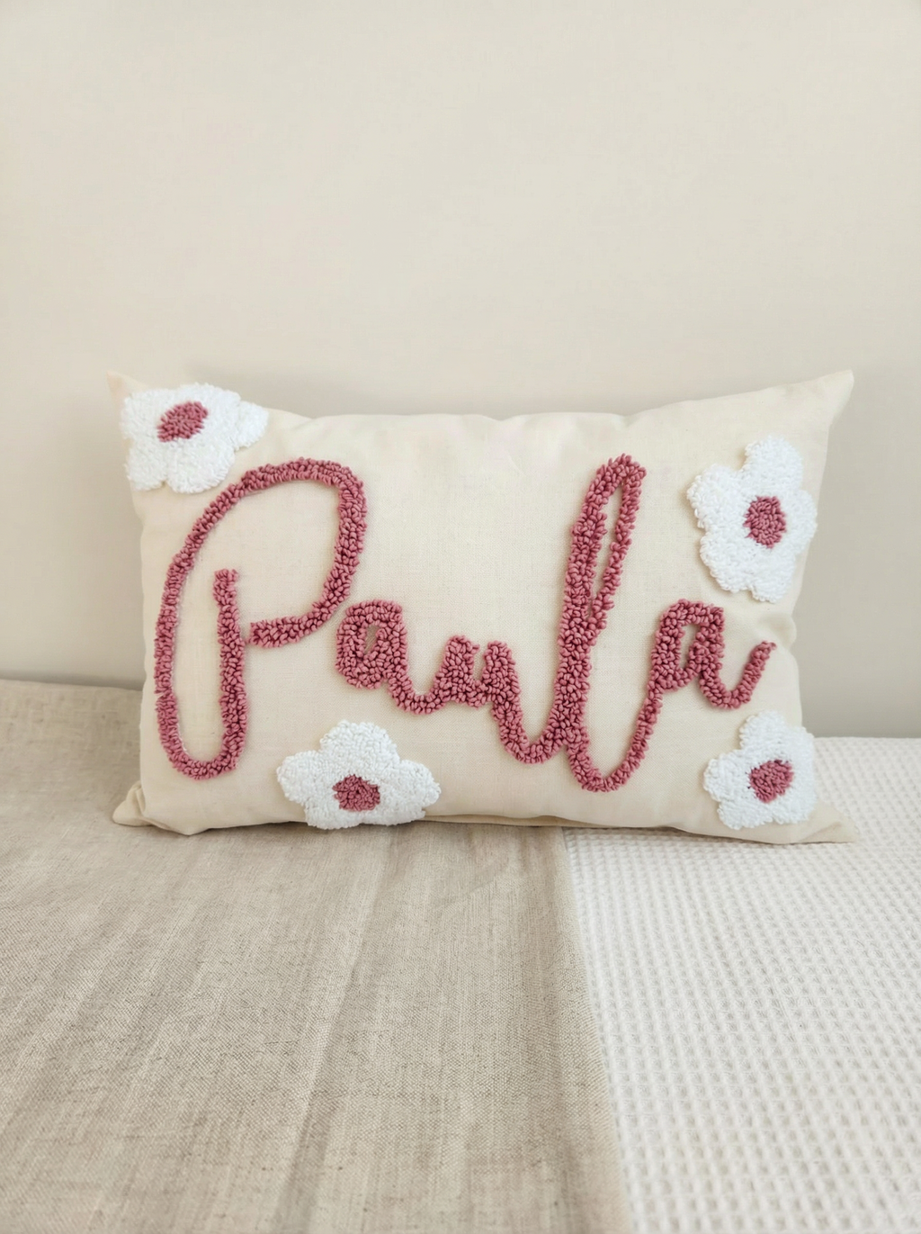 Set cojín y banderín personalizado Jardín de Paula