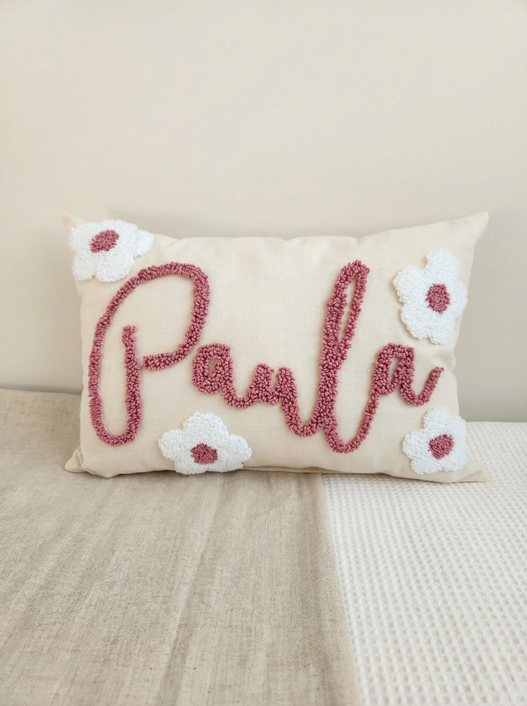Set cojín y banderín personalizado Jardín de Paula