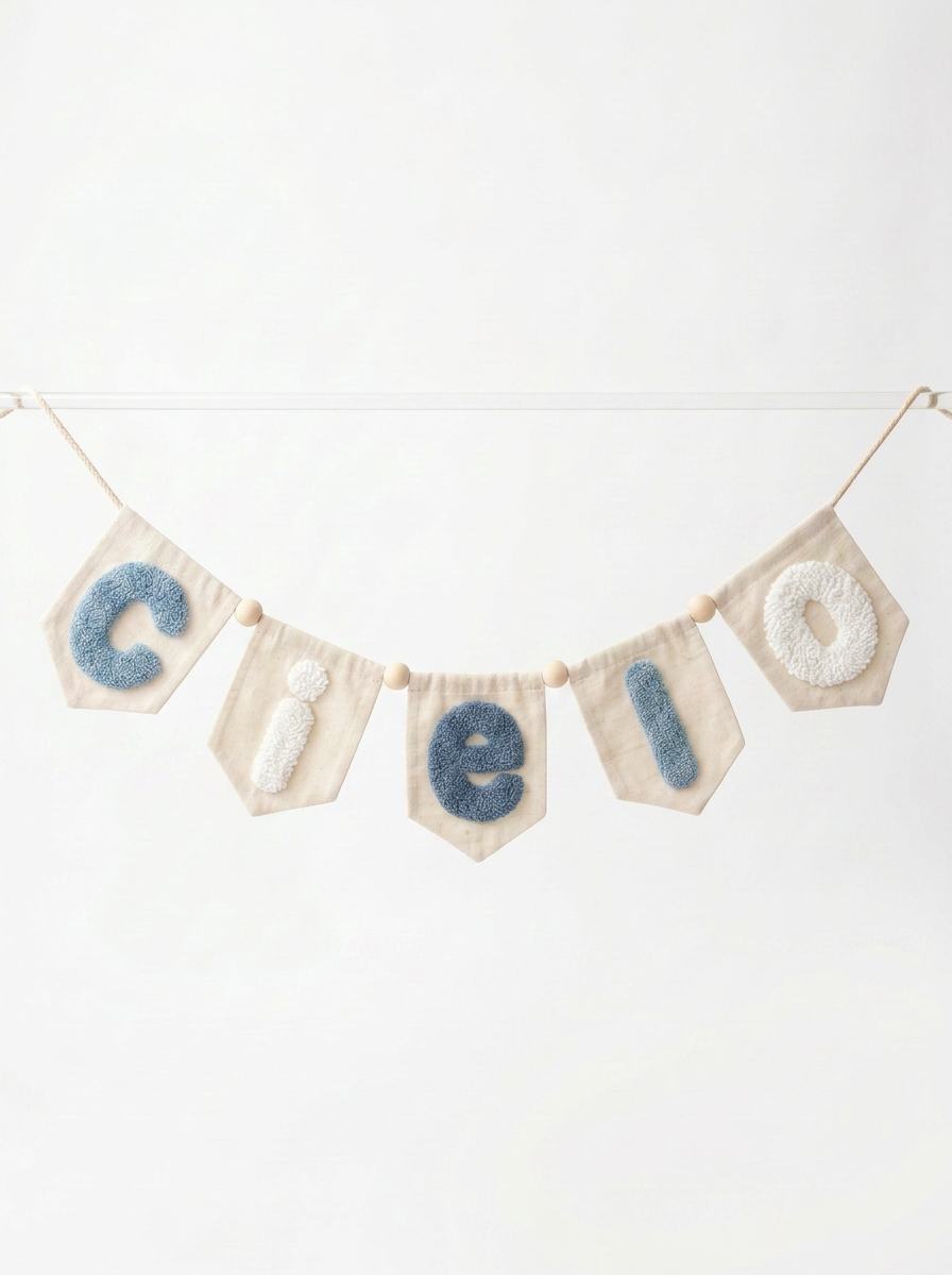 Set cojín y banderín personalizado Cielo estrellado
